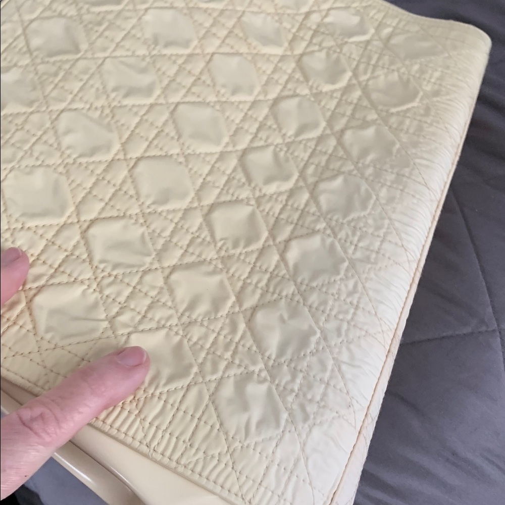 Dior Ivory Quilted Tote with Charm - Picture 3 of 8